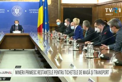 Minerii din Valea Jiului vor primi banii restanţi pentru tichetele de masă şi de tran