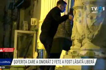 Șoferița care a produs un accident în urma căruia au murit două fete a fost lăsată în libertate după prima audiere. Au fost făcute publice imagini din momentul impactului