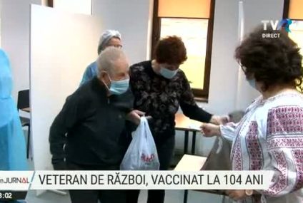 Veteran de război, vaccinat la 104 ani, la Constanța