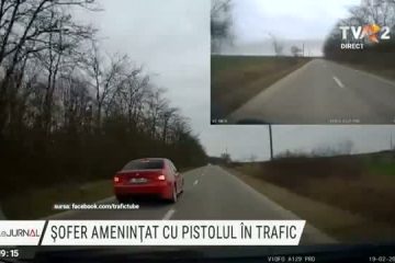 Șofer amenințat cu pistolul în trafic, pe un drum județean din Dolj. Agresorul a fost identificat şi audiat