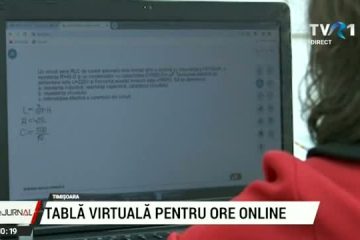 Tablă virtuală pentru ore online, realizată de un programator din Timișoara