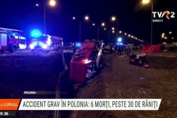 Accident rutier grav în Polonia. Șase persoane au murit și zeci au fost rănite