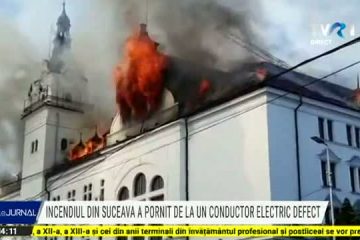 Incendiul de la Palatul Administrativ din Suceava a izbucnit din cauza unui conductor electric defect