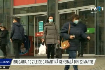 Bulgaria intră în carantină generală. Mall-urile, restaurantele, centrele de  se închid, iar școlile trec în online. Organizația Mondială a Sănătății: „Suntem îngrijoraţi în special de situaţia epidemiologică din Balcani”