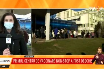 Centru de vaccinare nonstop, la Timișoara. Capacitatea de imunizare este de aproape 500 de persoane pe zi