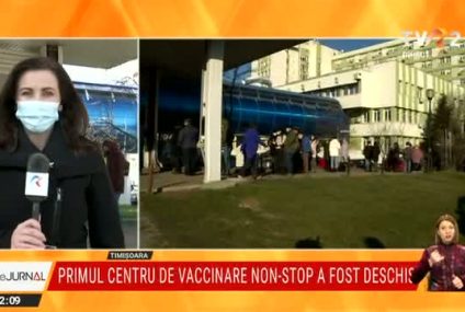 Centru de vaccinare nonstop, la Timișoara. Capacitatea de imunizare este de aproape 500 de persoane pe zi