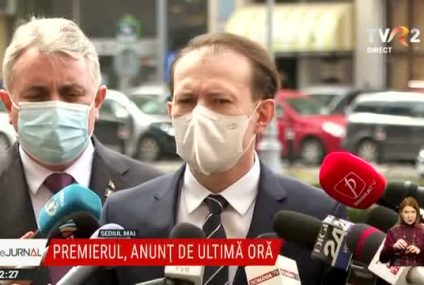 Premierul Florin Cîțu după depășirea pragului de incidență de 6 la mia de locuitori în București: Populația să ignore scenariile. Am spus că nu luăm în calcul carantina totală. Nu se închid școlile