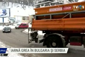 Primăvară cu zăpadă și viscol în Bulgaria și Serbia