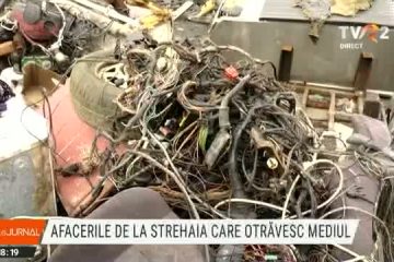 Afacerile de la Strehaia care otrăvesc mediul. Zona este poluată cu fum, iar pământul inundat cu ulei de mașină