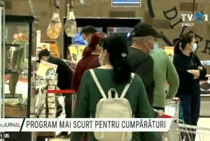 Program mai scurt pentru cumpărături. Hypermarketurile au stocuri de marfă pregătite, se vor deschide mai multe case de marcat și se vor putea face comenzi online până la ora 21.00