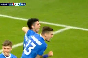 VIDEO. VICTORIE! „Tricolorii mici” câștigă dramatic meciul cu Ungaria, 2-1, după ce au fost conduși cu 1-0