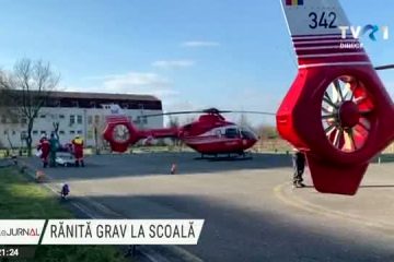 O elevă de 12 ani din Sângeorz Băi a fost grav rănită, după o altercație cu un coleg mai mare. A fost tranată la Târgu Mureș cu un elicopter SMURD