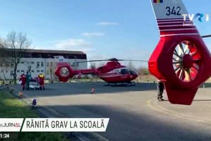 O elevă de 12 ani din Sângeorz Băi a fost grav rănită, după o altercație cu un coleg mai mare. A fost tranată la Târgu Mureș cu un elicopter SMURD