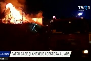 București: 4 case mistuite de foc, în cartierul Prelungirea Ferentari
