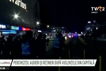 Percheziţii domiciliare şi audieri în cazul infracţiunilor de la protestele față de restricții. 18 persoane au fost reținute