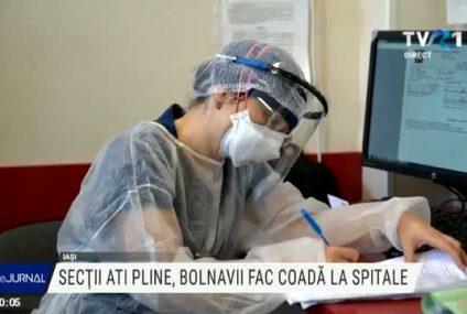 Secțiile ATI sunt depășite de valul de bolnavi de Covid-19. Medicii spun că pacienții ajung la spital cu forme grave