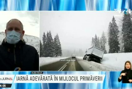 Ninge abundent în zona Rucăr-Bran și în Brașov. Circulaţie în condiţii de iarnă în zona de munte