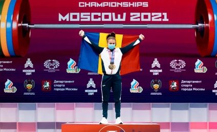 Loredana Toma, cea mai bună halterofilă a Campionatelor Europene de la Moscova, după ce a câștigat 3 medalii de aur