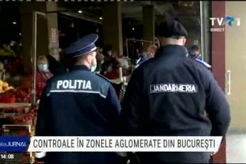 Controale în zonele aglomerate din București. Amenzi în valoare de 120 de mii de lei, în 24 de ore.