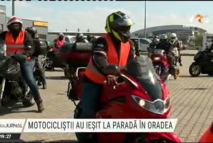 Paradă pe două roți la Oradea. Mesajul motocicliștilor a fost „Respect în trafic”
