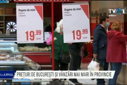 Studiu: Preţurile magazinelor din Capitală, mai mari cu 22 de procente față de provincie