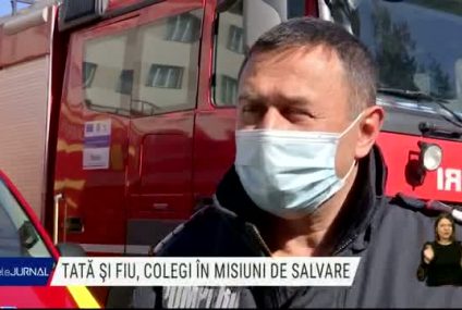 Pompieri în familie. Tată și fiu, colegi în misiuni de salvare