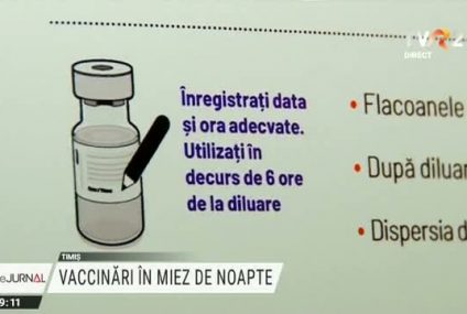 Vaccinare și pe timp de noapte, la Timișoara. În 24 de ore se pot imuniza 500 de persoane