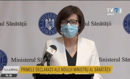 Noul ministru al Sănătății, Ioana Mihăilă, susține o conferință de presă. LIVE pe TVR1