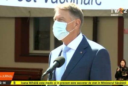 Iohannis: Restricțiile nu înlătură pandemia, doar vaccinarea este singura cale. În această seară, cred că vom avea ceremonia pentru un nou ministru al Sănătății. Modificarea care s-a făcut în Guvern a fost corectă