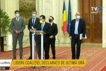 Liderii partidelor din coaliție au semnat un act adițional la acordul de guvernare. Florin Cîțu: Coaliția merge mai departe, de mâine vom avea un ministru al Sănătății