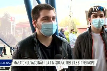 Maratonul vaccinării la Timișoara: Trei zile și trei nopți de imunizare, cu ser Pfizer. Oamenii se pot vaccina doar cu buletinul, fără programare