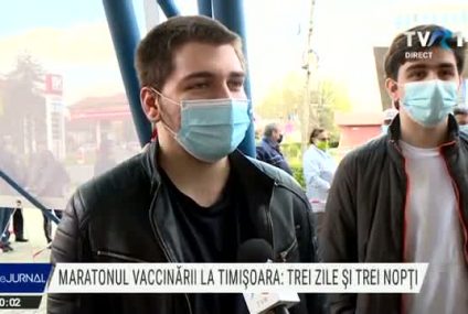 Maratonul vaccinării la Timișoara: Trei zile și trei nopți de imunizare, cu ser Pfizer. Oamenii se pot vaccina doar cu buletinul, fără programare