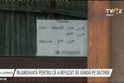 O vânzătoare dintr-o comună buzoiană a fost înjunghiată pentru că a refuzat să vândă alcool pe datorie