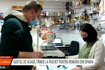 „Sărut mâna, mamă! Sărut mâna pentru tot!”. Românii din Spania primesc pachete cu gusturi de acasă pentru masa de Paști. Coletele sunt colectate în această perioadă și în magazine cu specific românesc