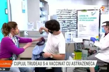 Premierul canadian Justin Trudeau și soția lui s-au vaccinat cu prima doză a serului AstraZeneca