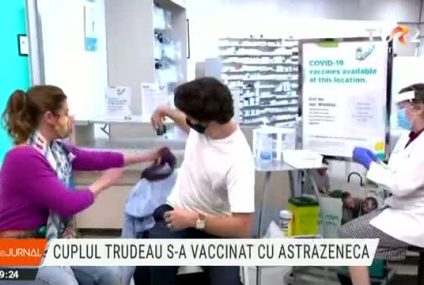 Premierul canadian Justin Trudeau și soția lui s-au vaccinat cu prima doză a serului AstraZeneca