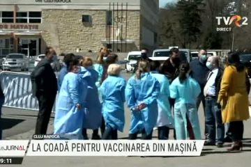 Aglomerație la al doilea centru de vaccinare din mașină, deschis la Cluj-Napoca. După maratonul imunizării, Timișoara vrea să organizeze un concert. Vaccinare pentru cei din industria ospitalității