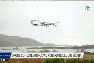Teste anti-COVID și medicamente tranate cu dronele în insulele Scoției