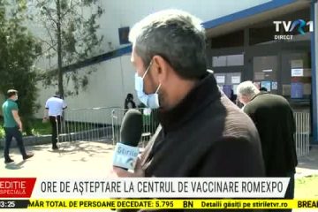 Aglomerație la centrul de vaccinare de la Romexpo