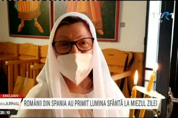 EXCLUSIV | Românii din Spania au primit Lumina Sfântă