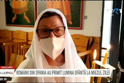 EXCLUSIV | Românii din Spania au primit Lumina Sfântă