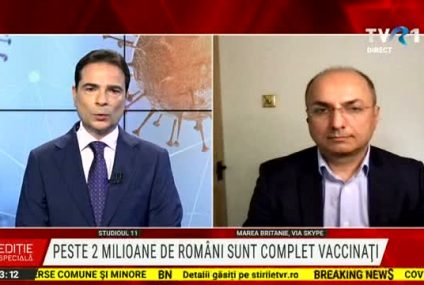 Medicul pneumolog Tudor Toma: Putem să imunizăm 200 de persoane peste 80 de ani pentru a salva o viață, dar trebuie să imunizăm peste 5 mii de persoane peste 50 de ani pentru a salva o viață