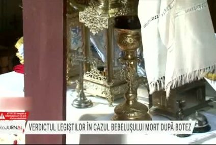 Raportul medico-legal în cazul bebelușului din Suceava, care a murit după botez: Insuficiența respiratorie a avut loc pe fondul unei pneumonii interstițiale. Reacția Patriarhiei