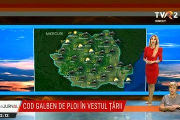 Cod galben de vreme instabilă în 6 judeţe, până joi dimineaţă. Averse în restul țării, până vineri