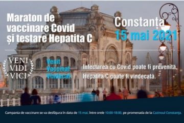 Sâmbătă, maraton de vaccinare anti-COVID și testare pentru virusul hepatitei C pe promenada Cazinoului Constanța