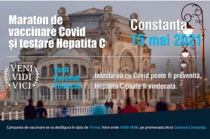 Sâmbătă, maraton de vaccinare anti-COVID și testare pentru virusul hepatitei C pe promenada Cazinoului Constanța