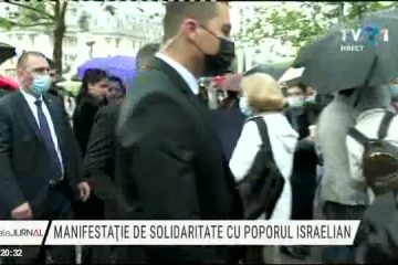 Manifestație de solidaritate cu poporul israelian, la București