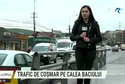 Trafic de coșmar pe drumul care leagă comuna Baciu de municipiul Cluj-Napoca