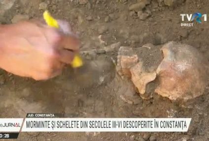 Morminte și schelete din secolele III-VI, descoperite în Constanța. Un sarcofag din Epoca Romană, găsit la Cluj