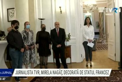 Jurnalista TVR Mirela Nagâț, decorată de statul francez pentru emisiunea Cooltura